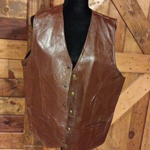Ken's leather, leather vest
